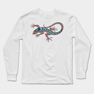 Patterned Lizard Long Sleeve T-Shirt